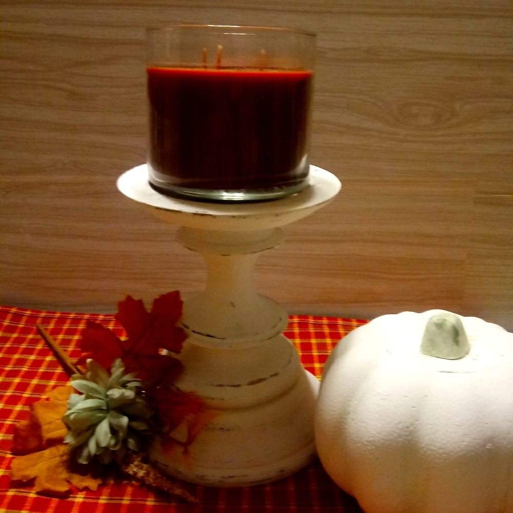 Farmhouse Distressed candle Holder
